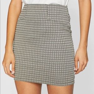 Stradivarius check print mini skirt